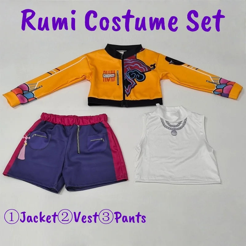 K-Pop Rumi Zoey Mira Demon Hunters Cosplay Costume for Girl Halloween