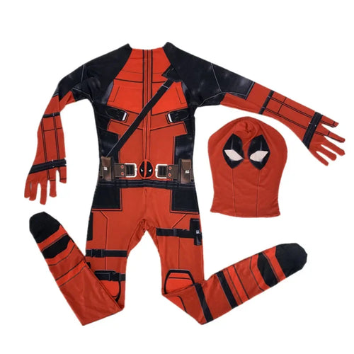 Movie Deadpoo Cosplay Kids Costumes Bodysuit for Halloween Carnival
