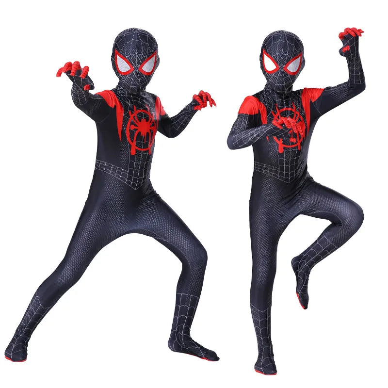 Spiderman Cosplay Fantasy Costumes Jumpsuit for Boys Girls Miles