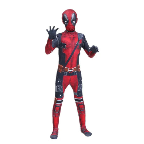 Movie Deadpoo Cosplay Kids Costumes Bodysuit for Halloween Carnival