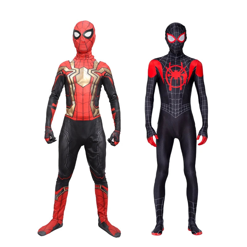 Spiderman Cosplay Fantasy Costumes Jumpsuit for Boys Girls Miles