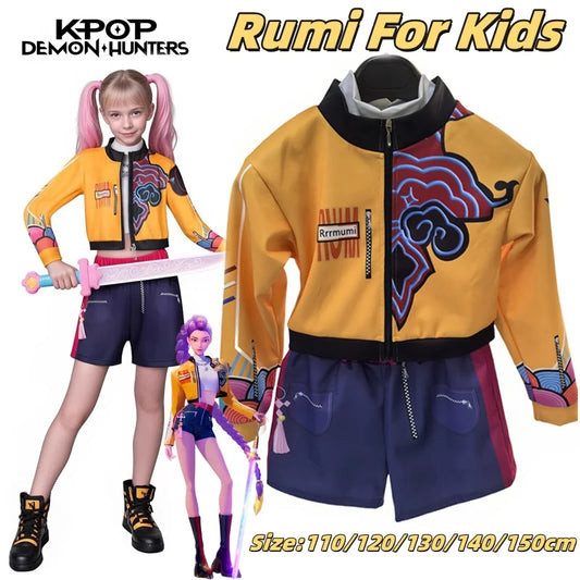 K-Pop Rumi Zoey Mira Demon Hunters Cosplay Costume for Girl Halloween